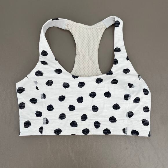 Outdoor Voices Doing Things White Cloud Polka Dot Sports Bra Sporty Athletic XS - Picture 3 of 11
